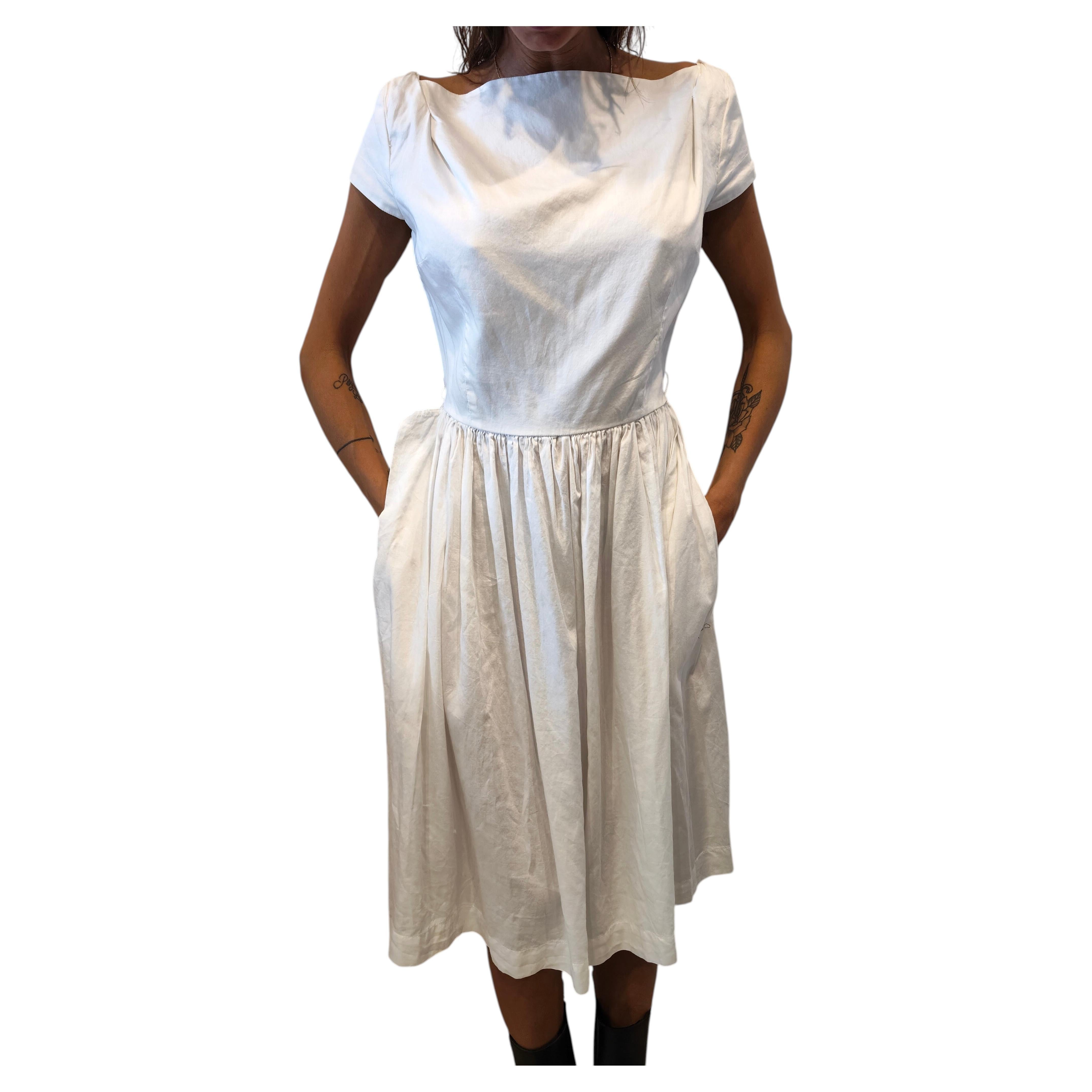 Vivienne Westwood Anglomania white cotton dress size 44 NWOT