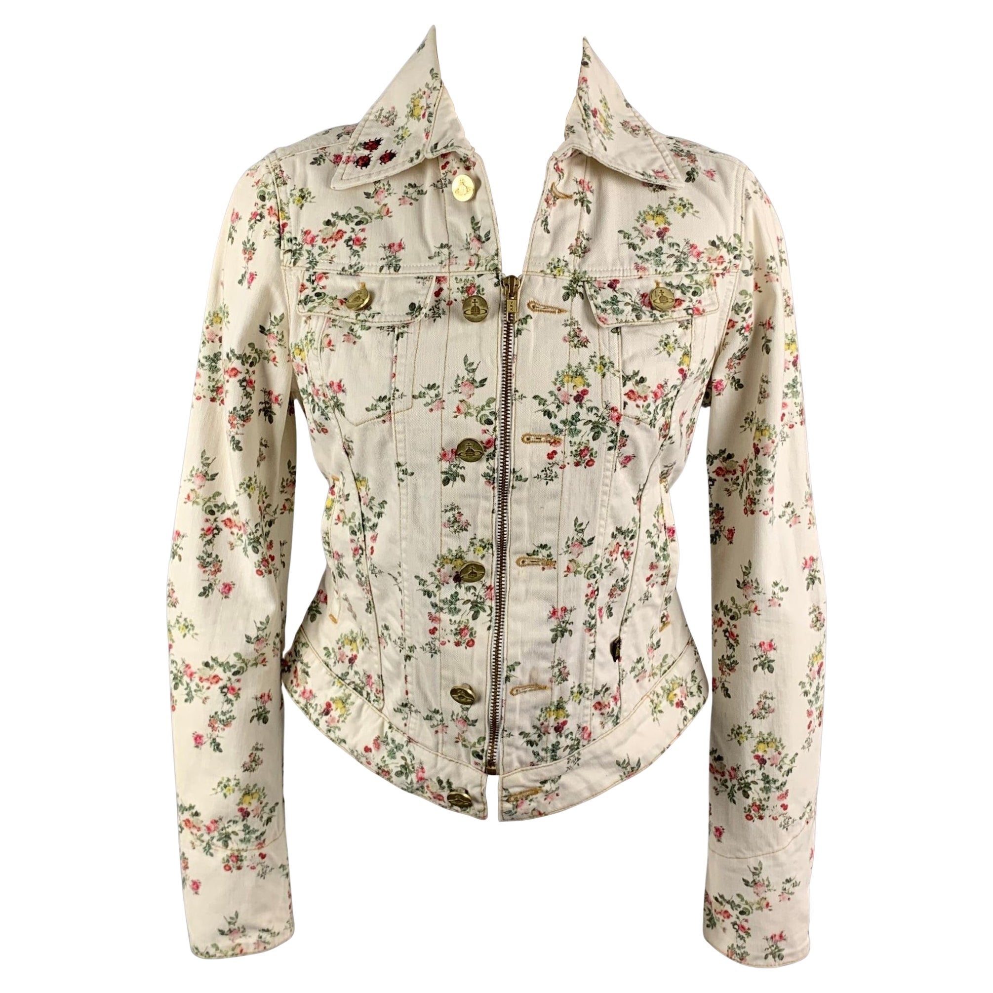 VIVIENNE WESTWOOD ANGLOMANIA x LEE Size S Multi-Color Floral Cotton Jacket