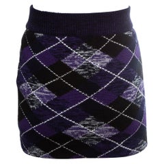 Vivienne Westwood argyle purple knitted mini skirt, fw 1994