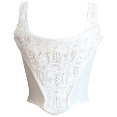 Vivienne Westwood Autumn/Winter 1994 ‘On Liberty’ White Floral Lace Corset