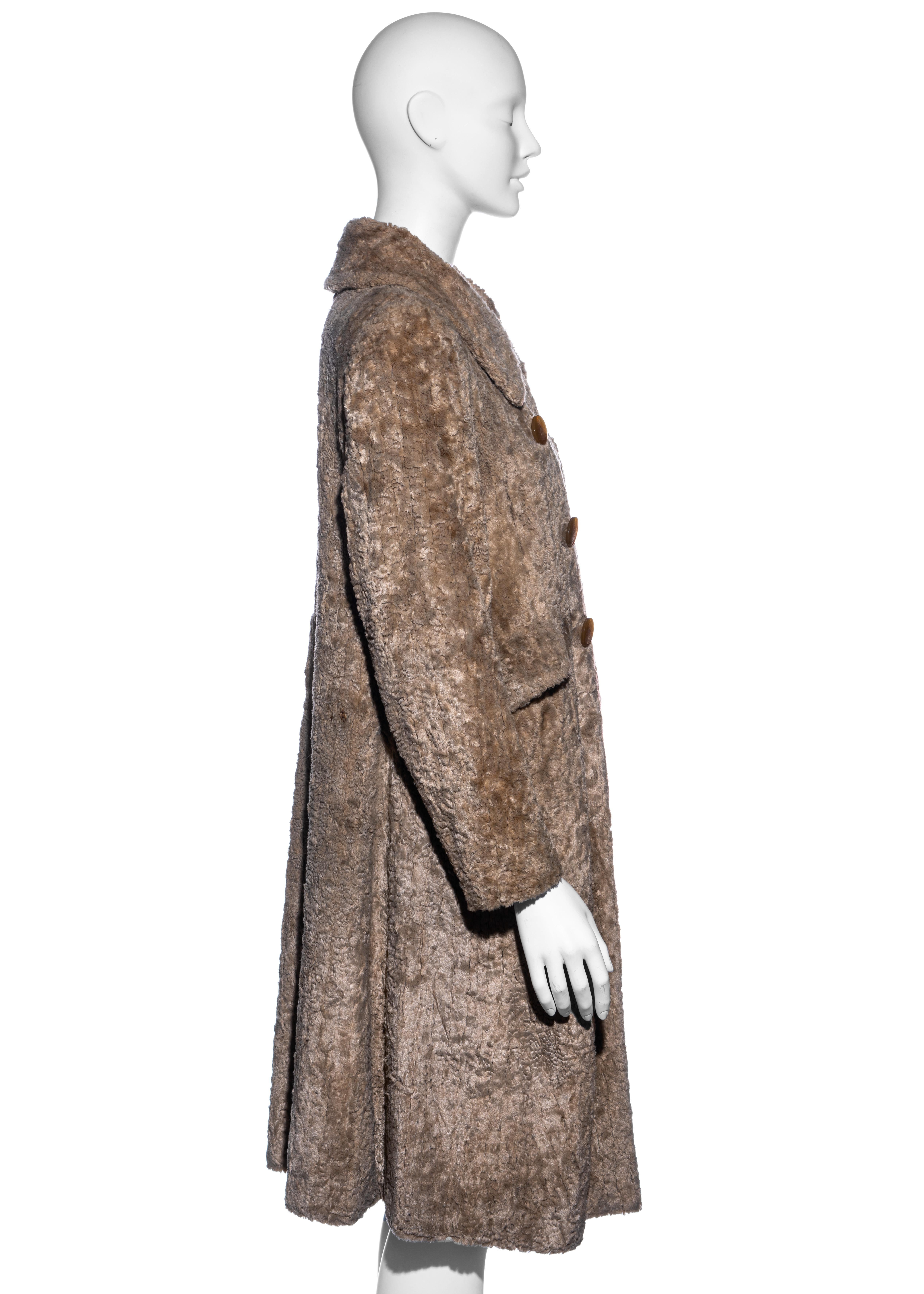 Vivienne Westwood beige chenille double breasted swing coat, fw 1994 2