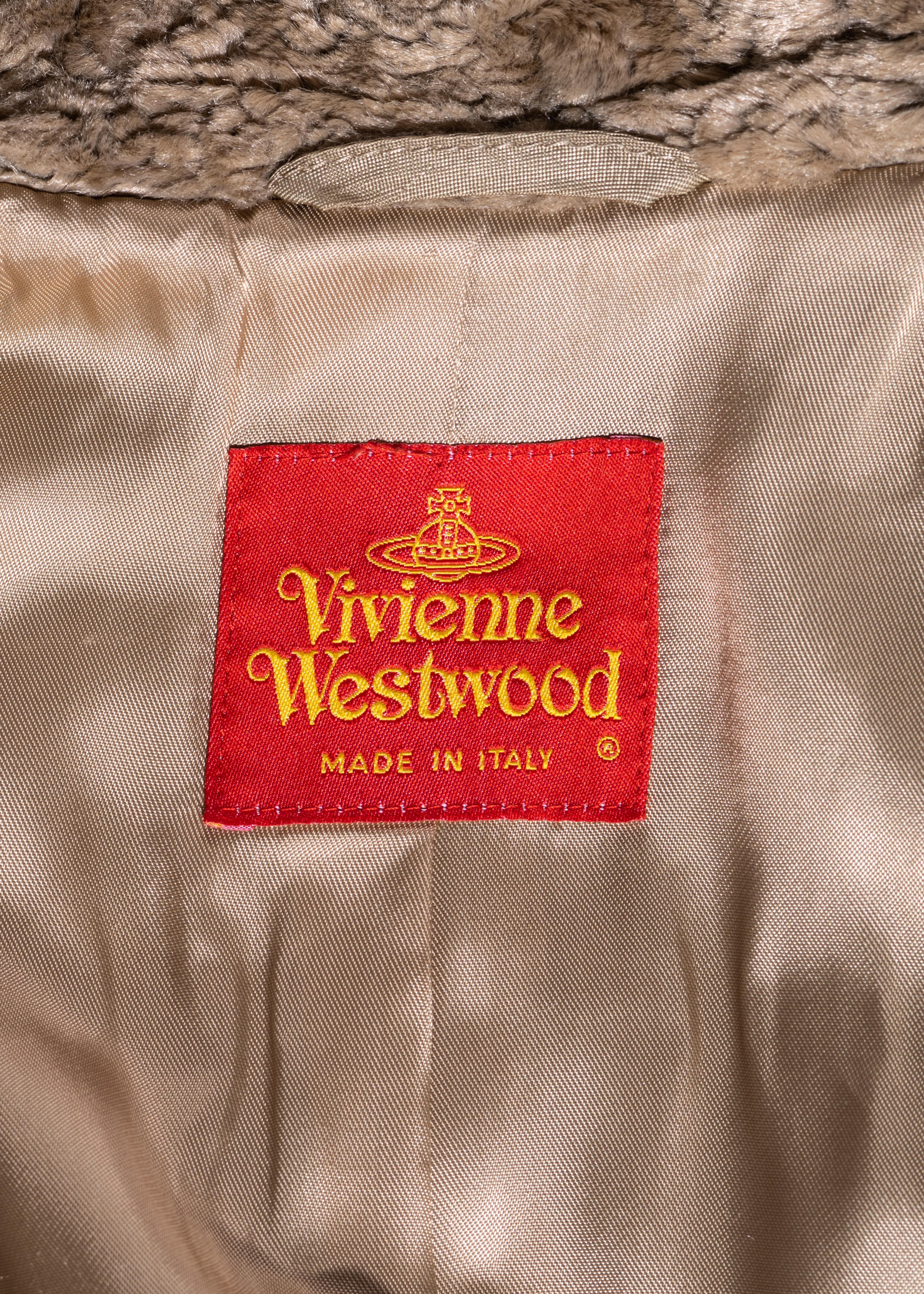 Vivienne Westwood beige chenille double breasted swing coat, fw 1994 4