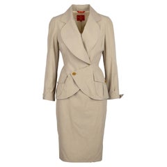 Vivienne Westwood Beige Skirt and Jacket Set - '00s