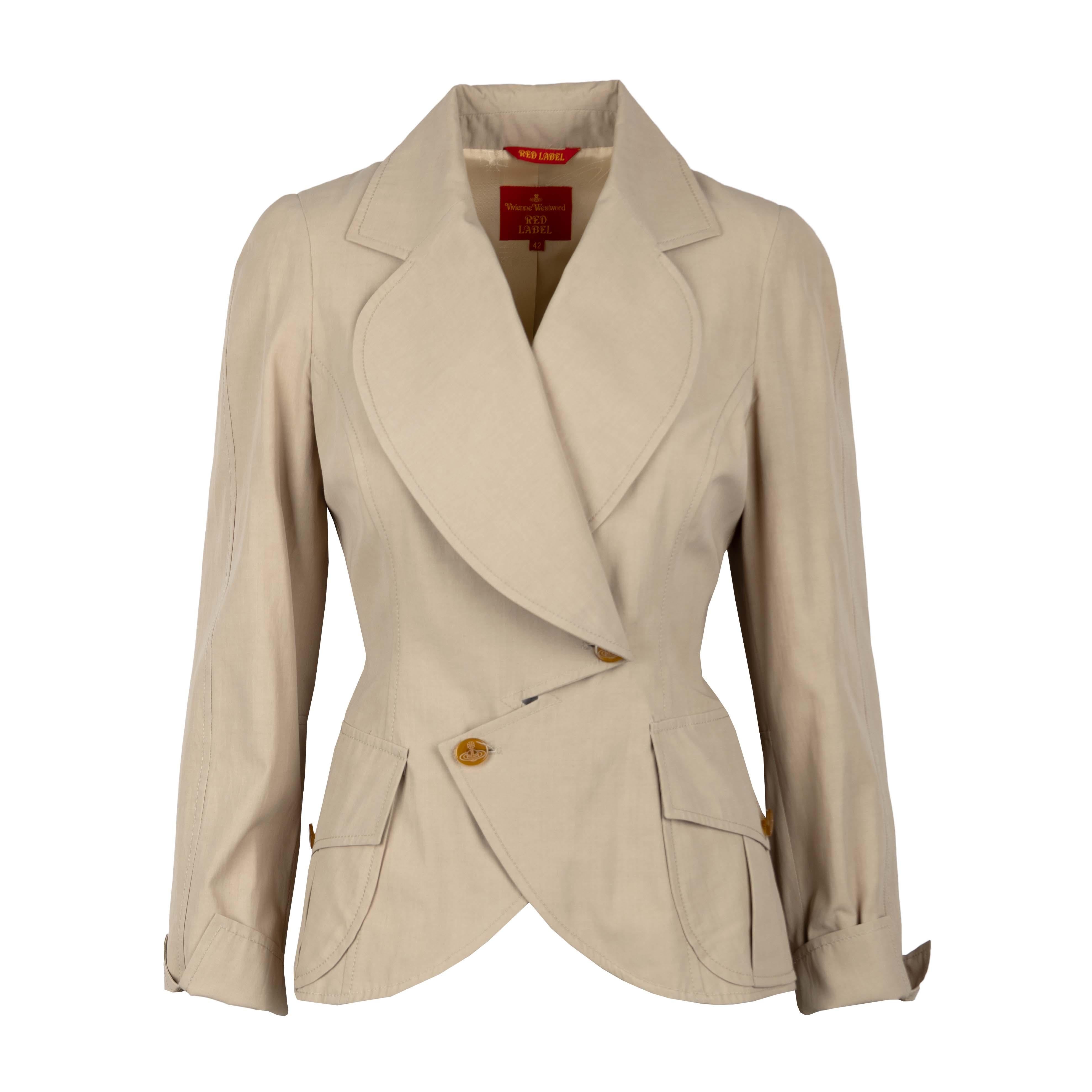 Vivienne Westwood Beigefarbenes Set aus Rock und Jacke - '90er Jahre im Zustand „Hervorragend“ im Angebot in Milano, IT