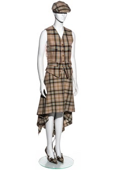 Vivienne Westwood beige tartan four piece ensemble, fw 1994