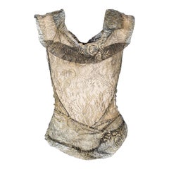 Vivienne Westwood Black and Golden Lace Corset - '00s