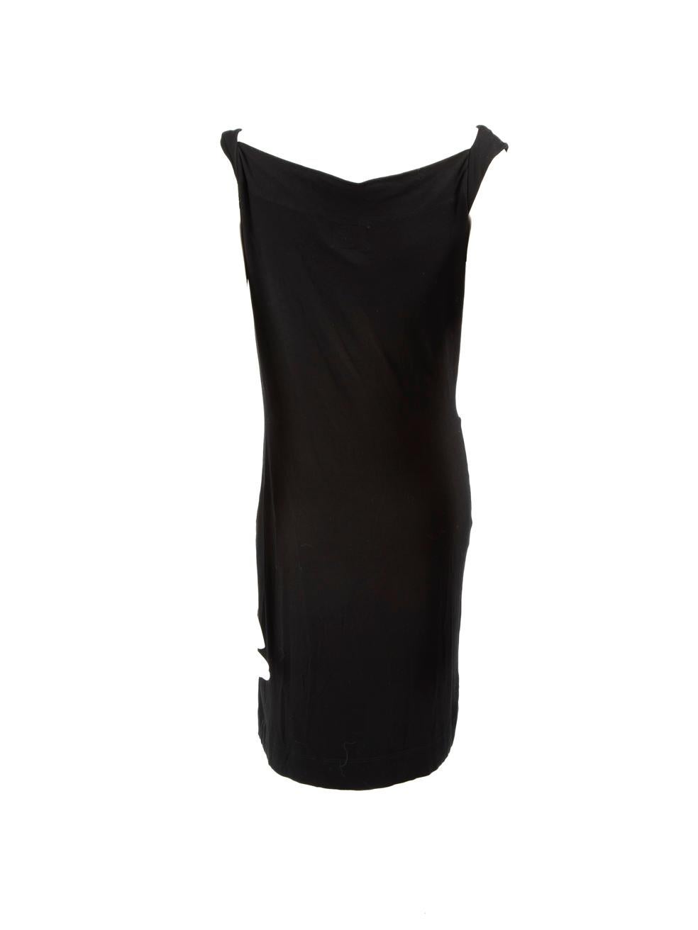 Noir Robe drapée noire Vivienne Westwood, taille L en vente