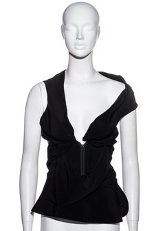 Vivienne Westwood black cotton draped wrap corset, fw 2011