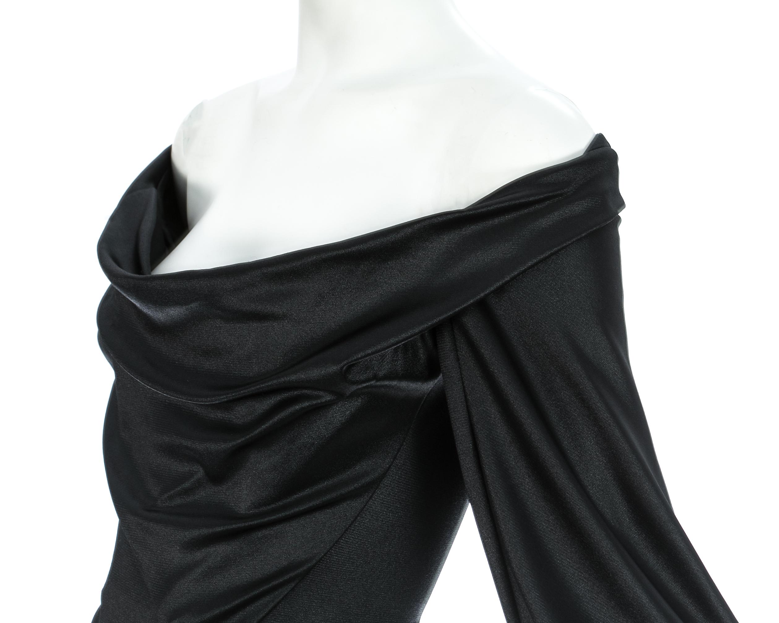 Vivienne Westwood black draped off the shoulder evening corset, ca. 1997 In Good Condition In London, London
