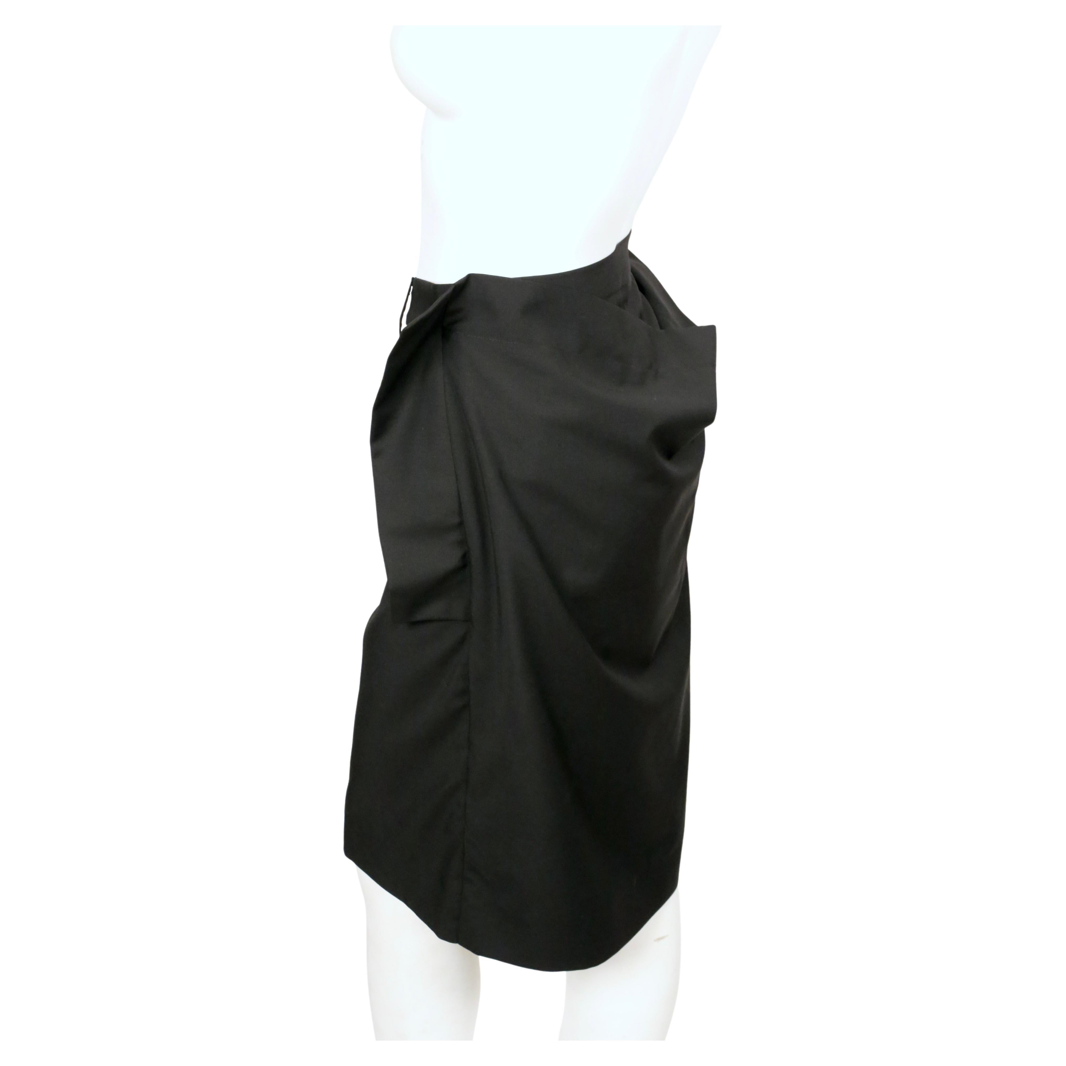 VIVIENNE WESTWOOD black draped top and skirt suit For Sale 3
