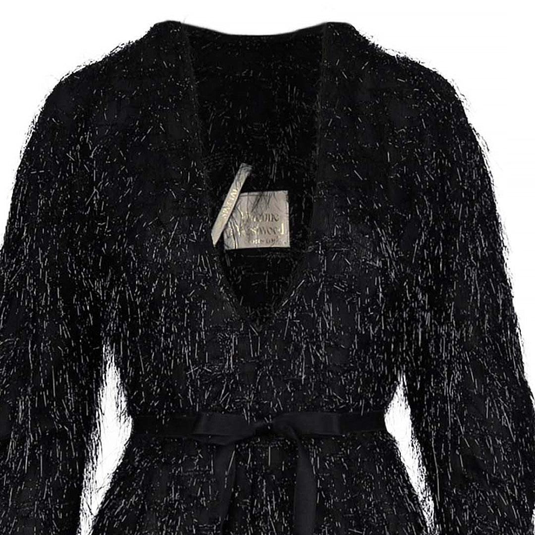 Vivienne Westwood Black Dress with Glitter Fringes- '10s For Sale 1