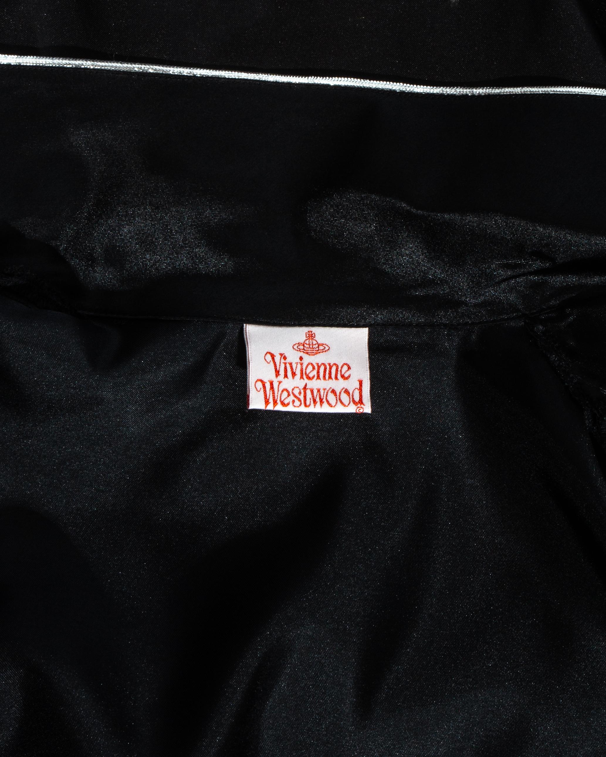 Vivienne Westwood black embroidered 3 piece pyjama suit, ss 1993 For Sale 2