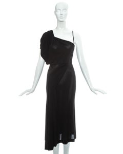 Vivienne Westwood black jersey draped slip dress, ss 1997