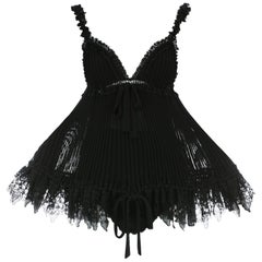 Vivienne Westwood black knitted lurex knickers and babydoll vest set, S/S 1994