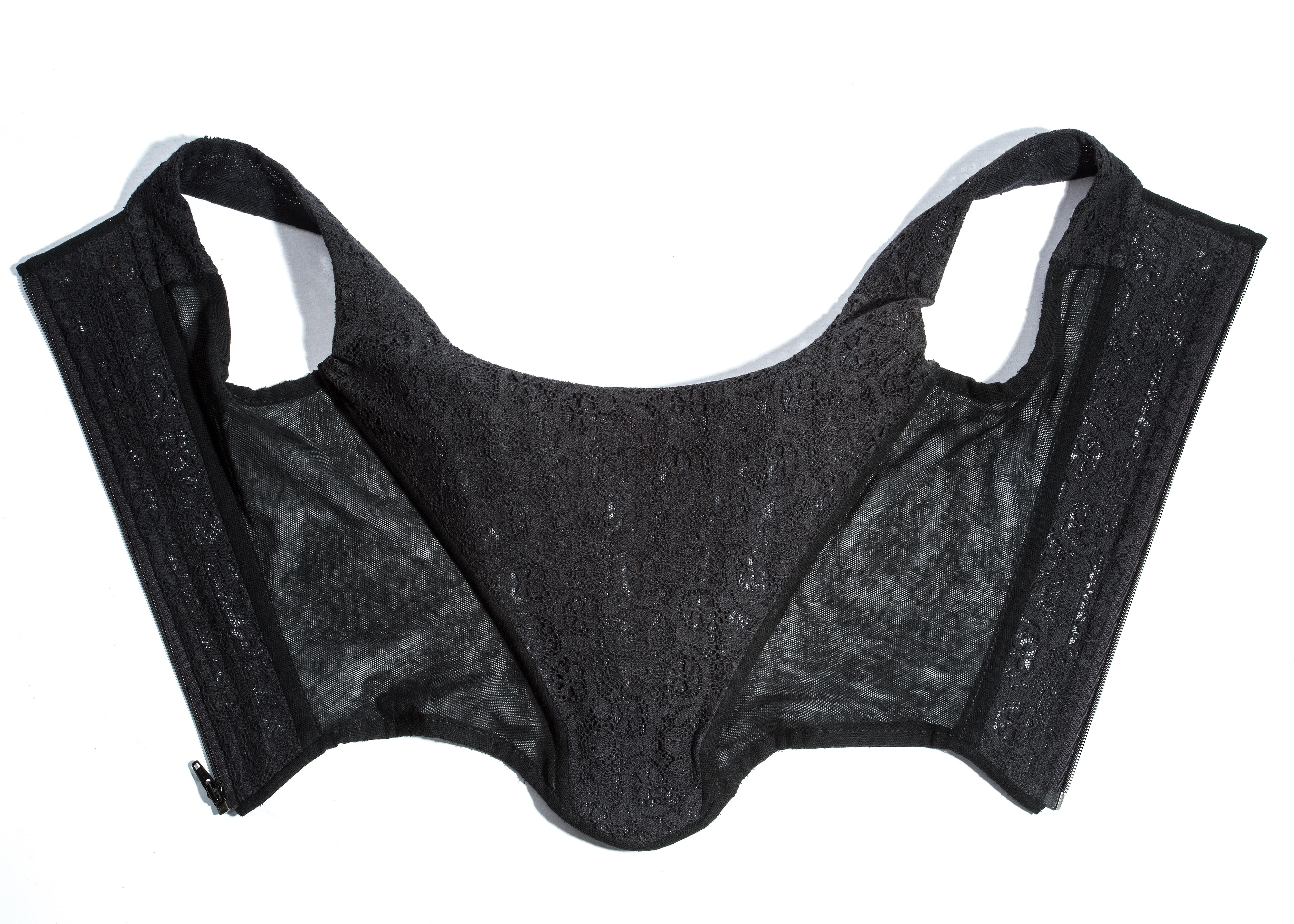 Vivienne Westwood black lace and mesh corset, fw 1994 For Sale 1