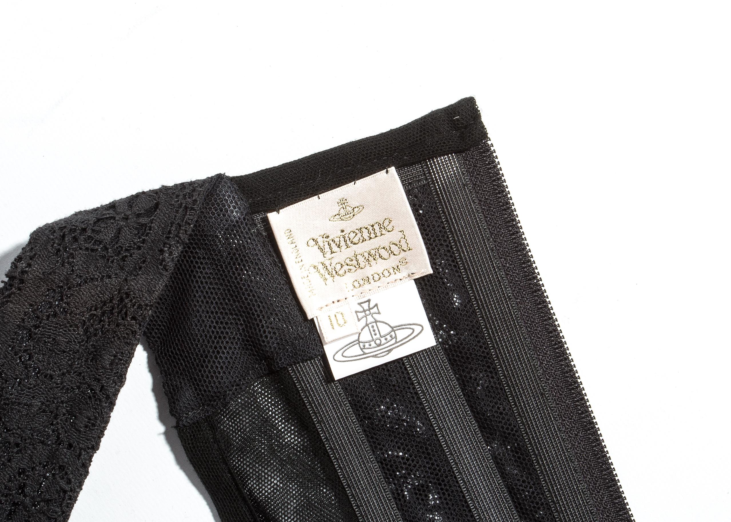 Vivienne Westwood black lace and mesh corset, fw 1994 For Sale 3