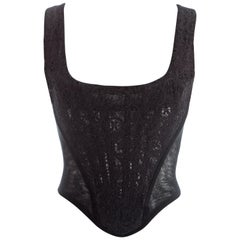 Vivienne Westwood black lace and mesh corset, fw 1994