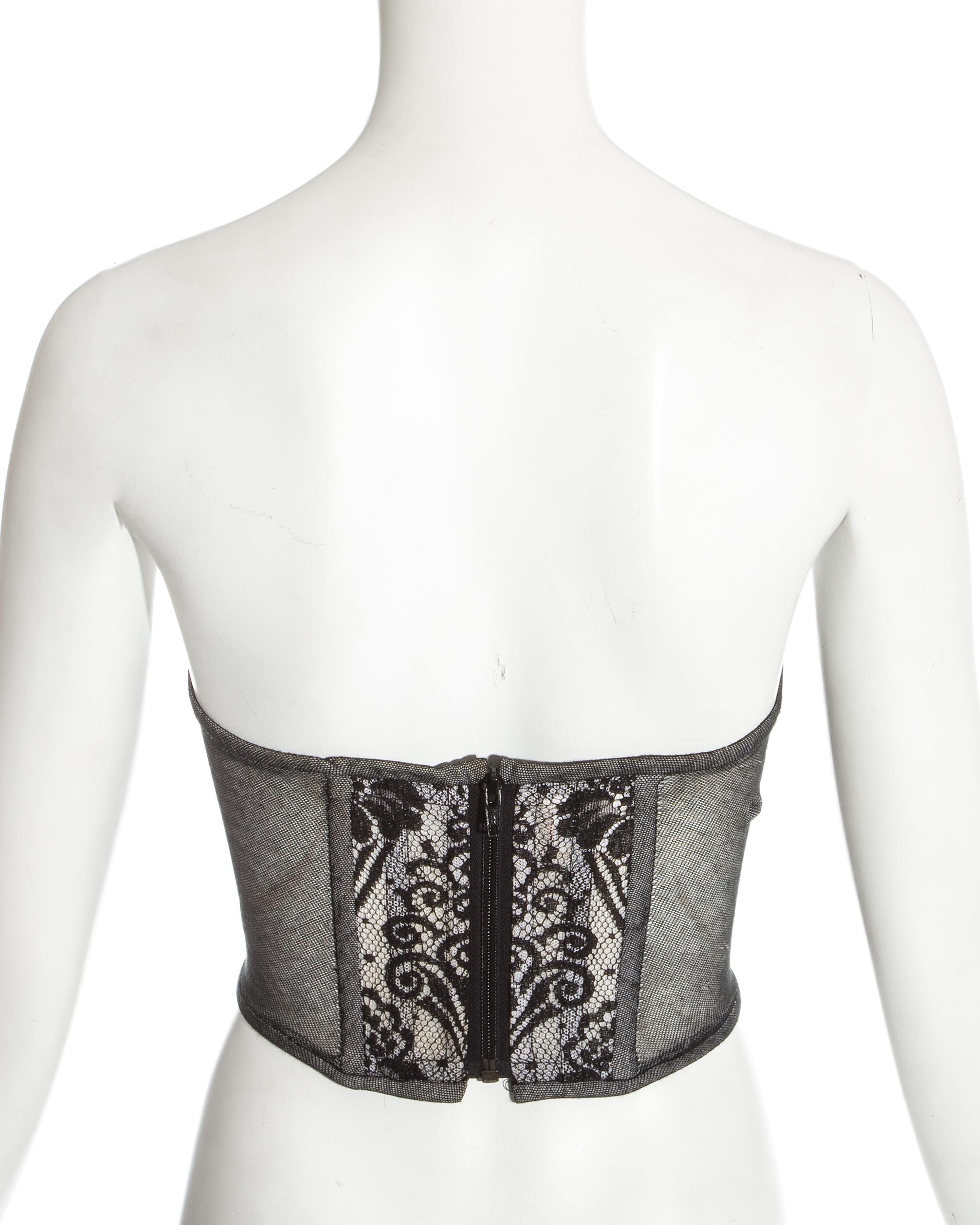 Vivienne Westwood black lace bustier corset, fw 1994 3