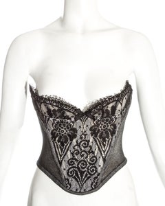 Vivienne Westwood black lace bustier corset, fw 1994