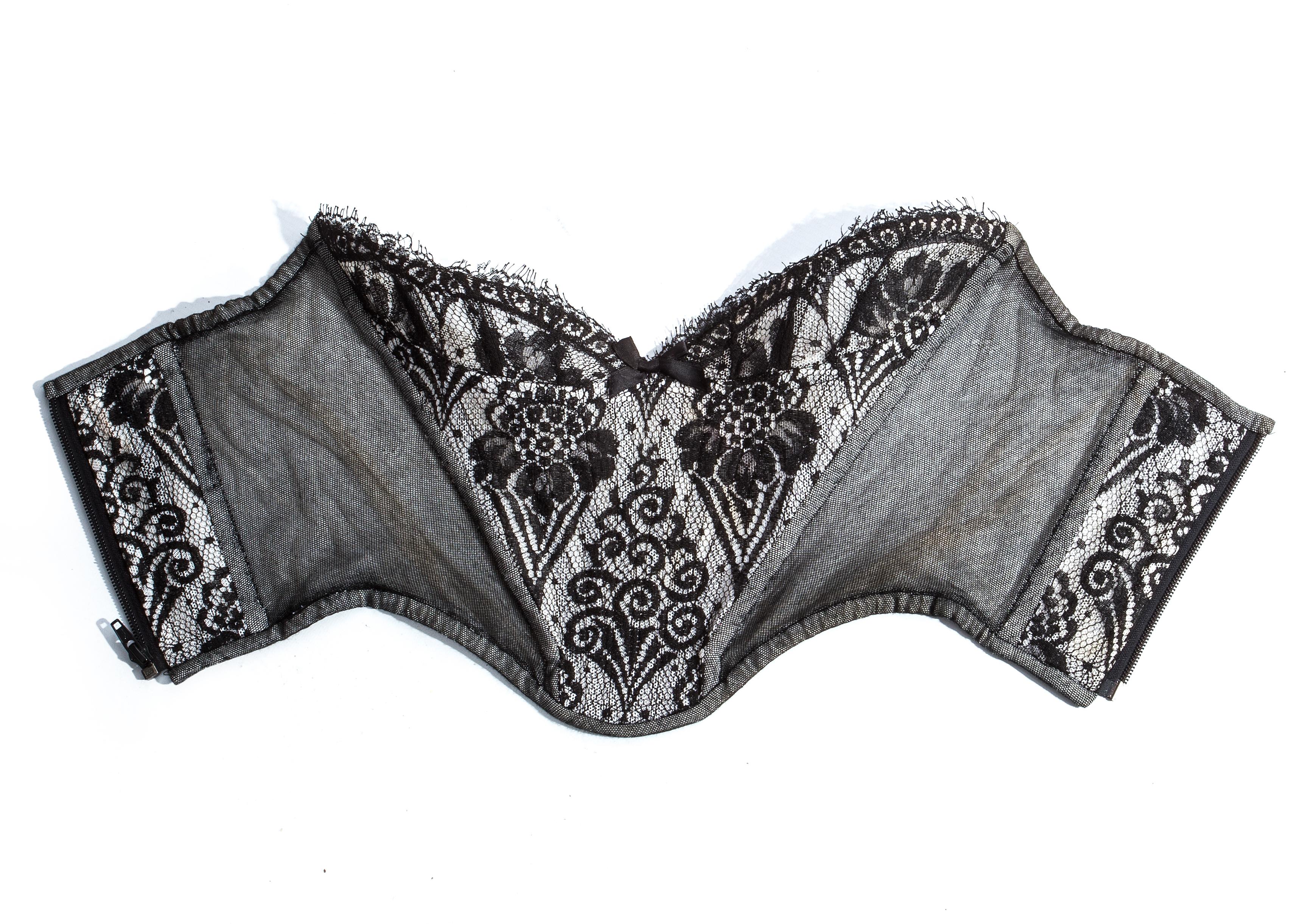 Vivienne Westwood black lace bustier corset, fw 1994 In Good Condition In London, GB