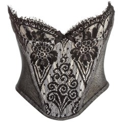 Vivienne Westwood black lace bustier corset, fw 1994