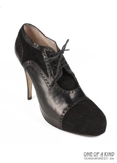 Vivienne Westwood black leather and suede platforms