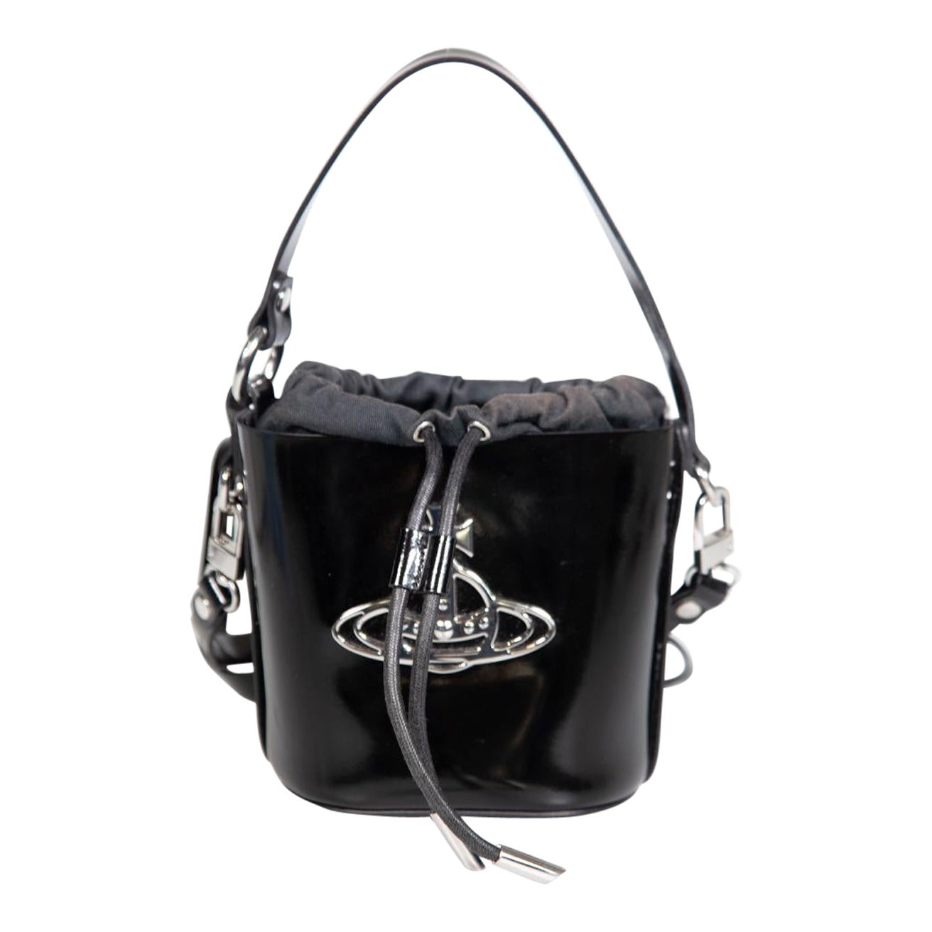 Vivienne Westwood Black Leather Daisy Bucket Bag