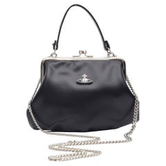 Vivienne Westwood Black Leather Granny Frame Bag