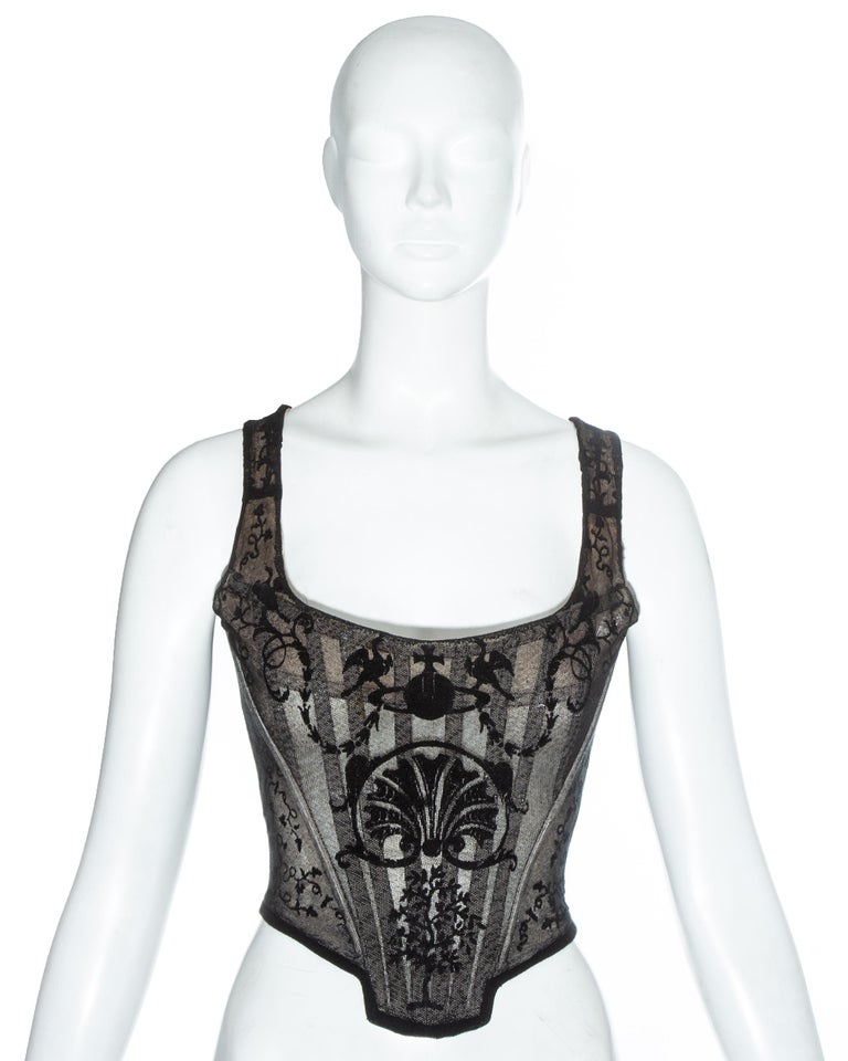 Vivienne Westwood black mesh corset, ss 1992
