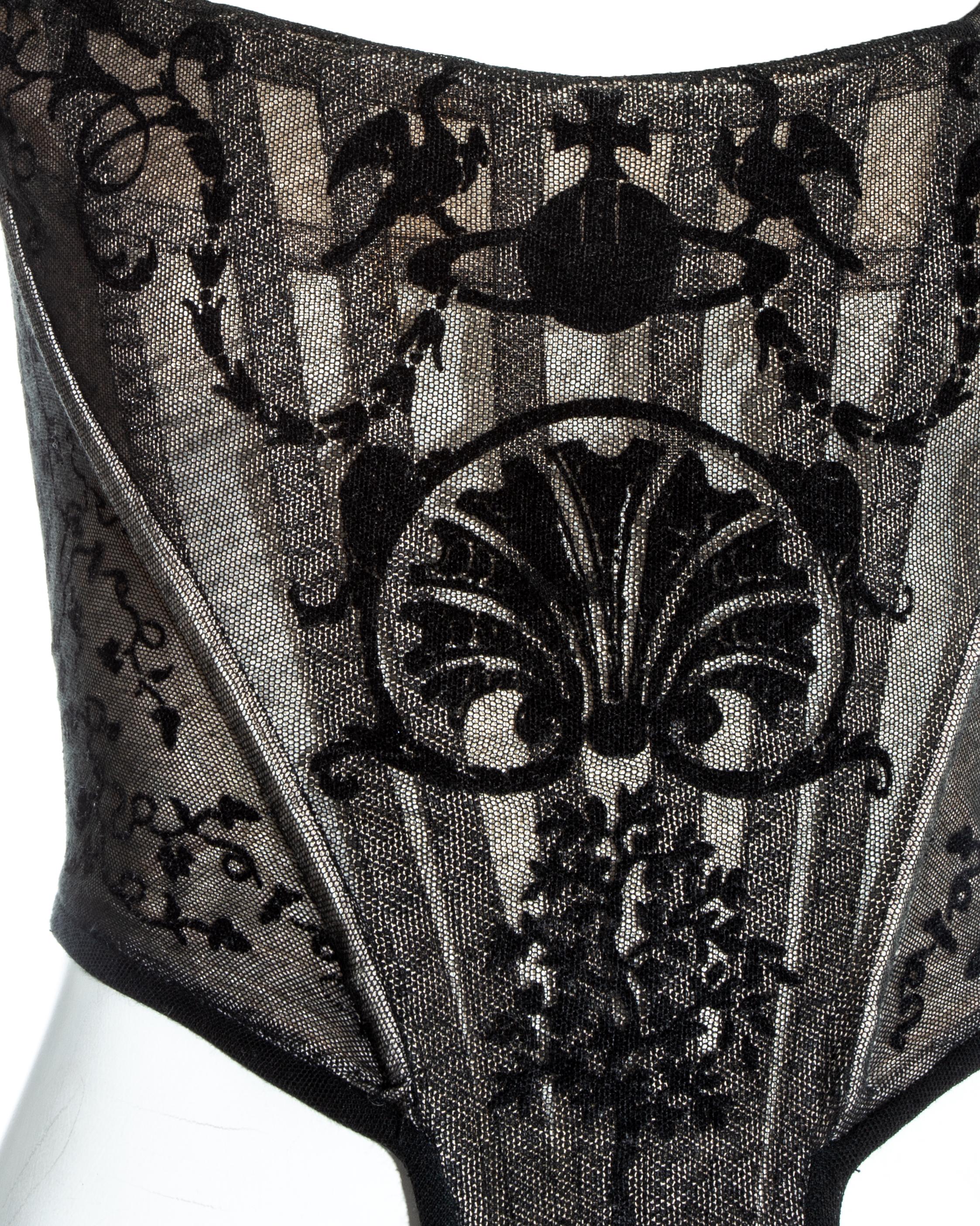Vivienne Westwood black mesh corset, ss 1992 In Good Condition In London, GB