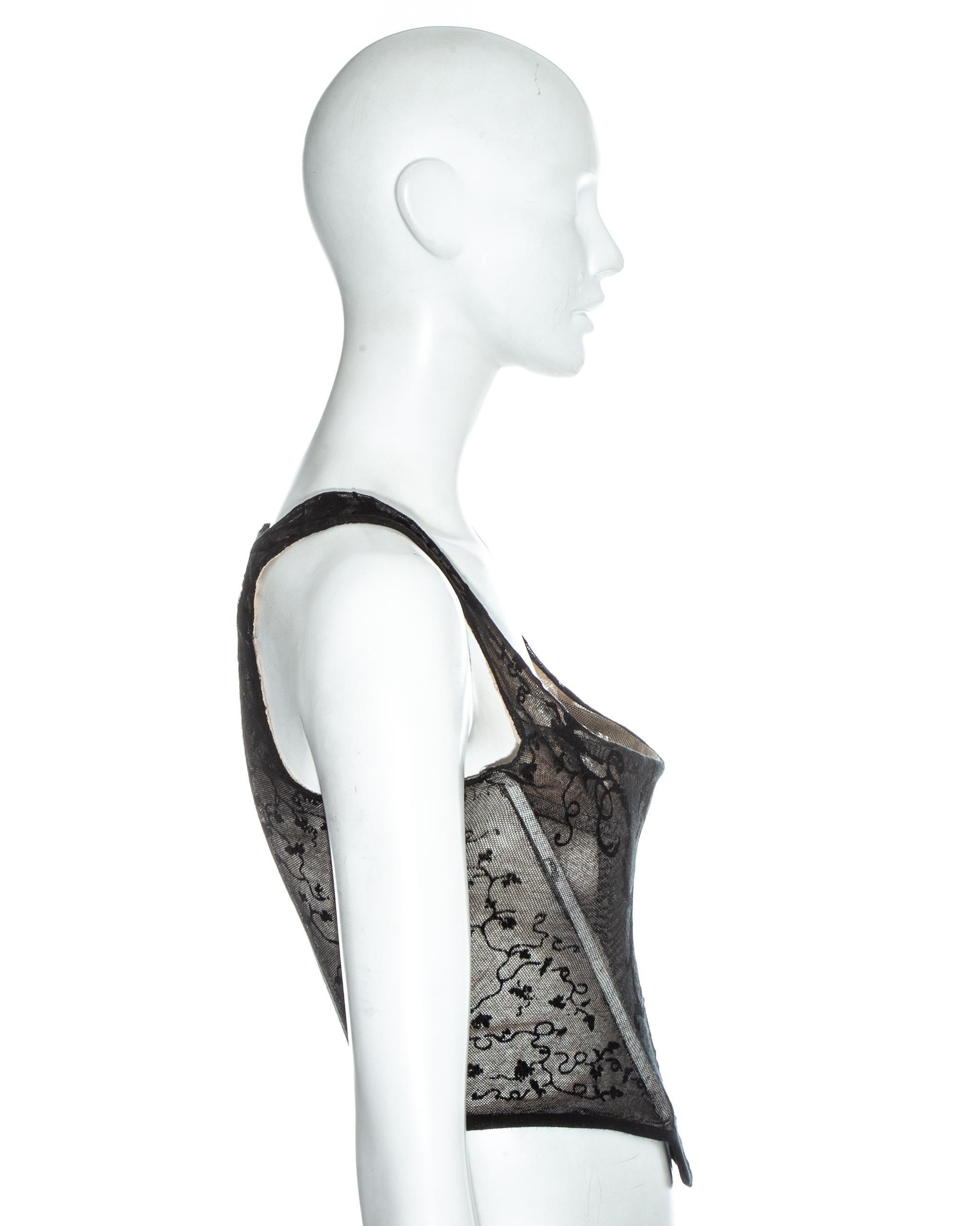 Vivienne Westwood black mesh corset, ss 1992 1