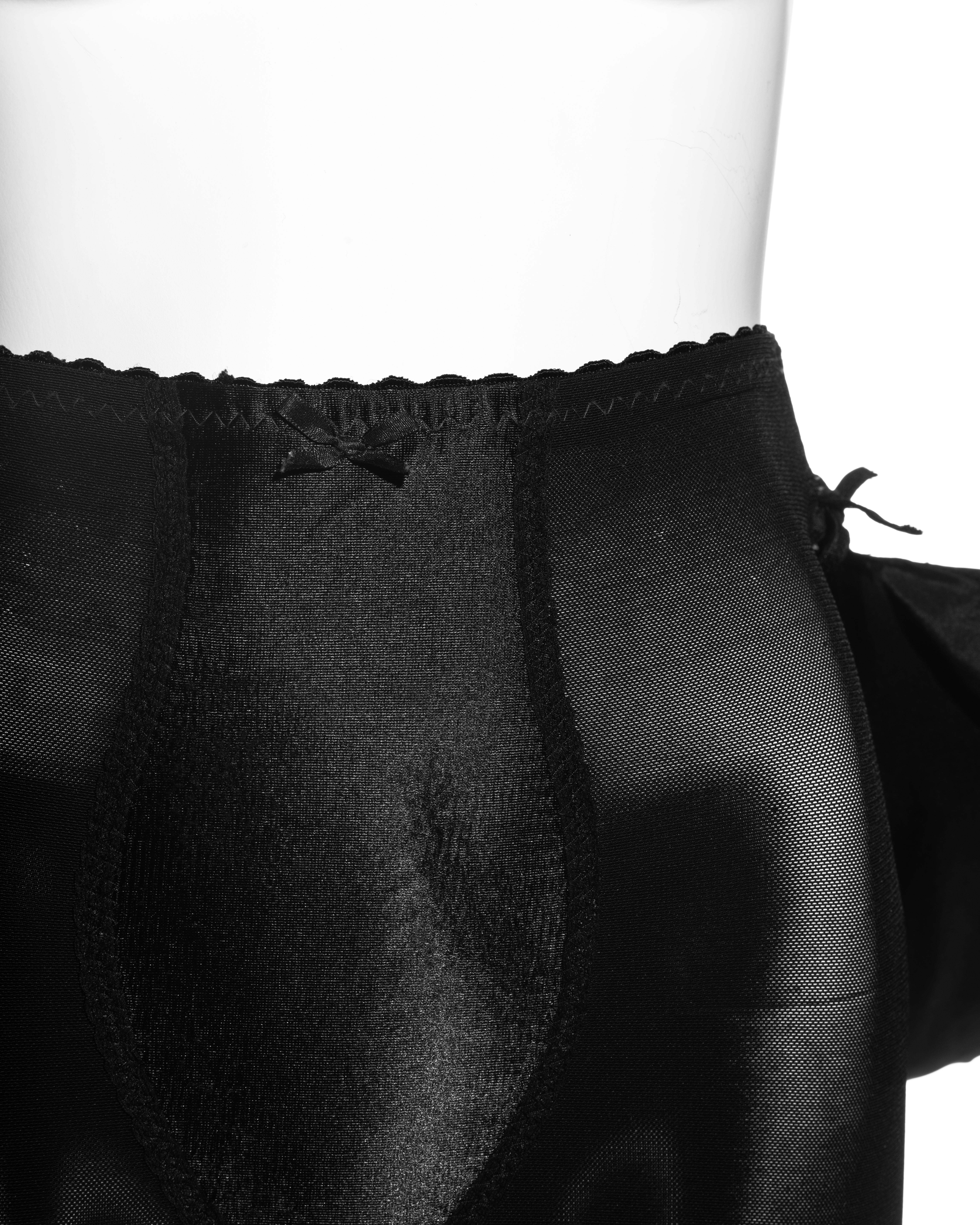 Vivienne Westwood black power mesh and satin panties and bustle set, ss 1995 4