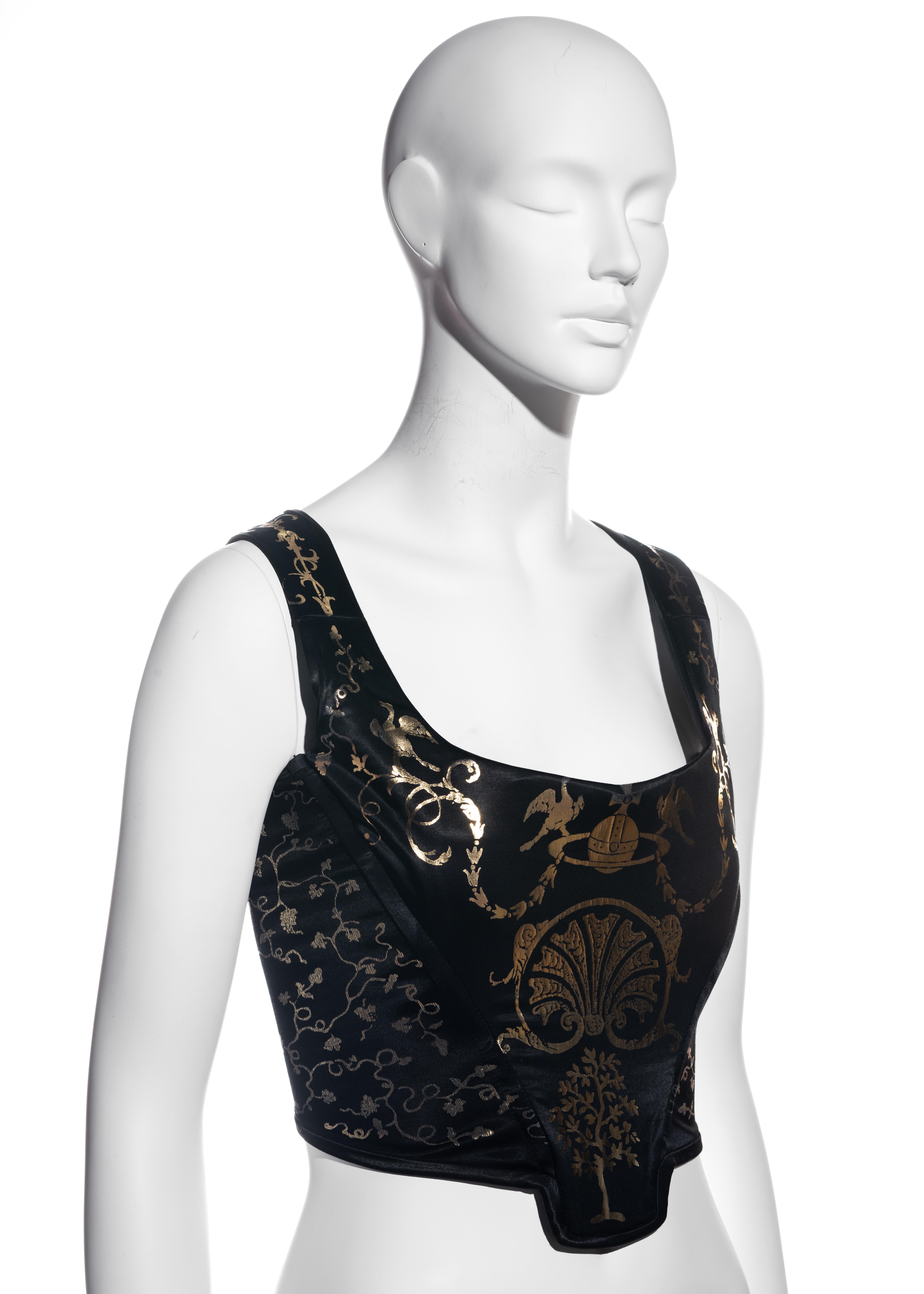 black and gold corset top