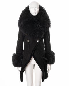 Vivienne Westwood black sheepskin coat, fw 1992