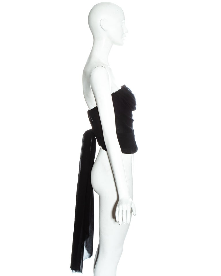 Vivienne Westwood black silk chiffon draped corset, 1990s For Sale at ...