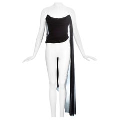 Vivienne Westwood black silk chiffon draped corset, 1990s
