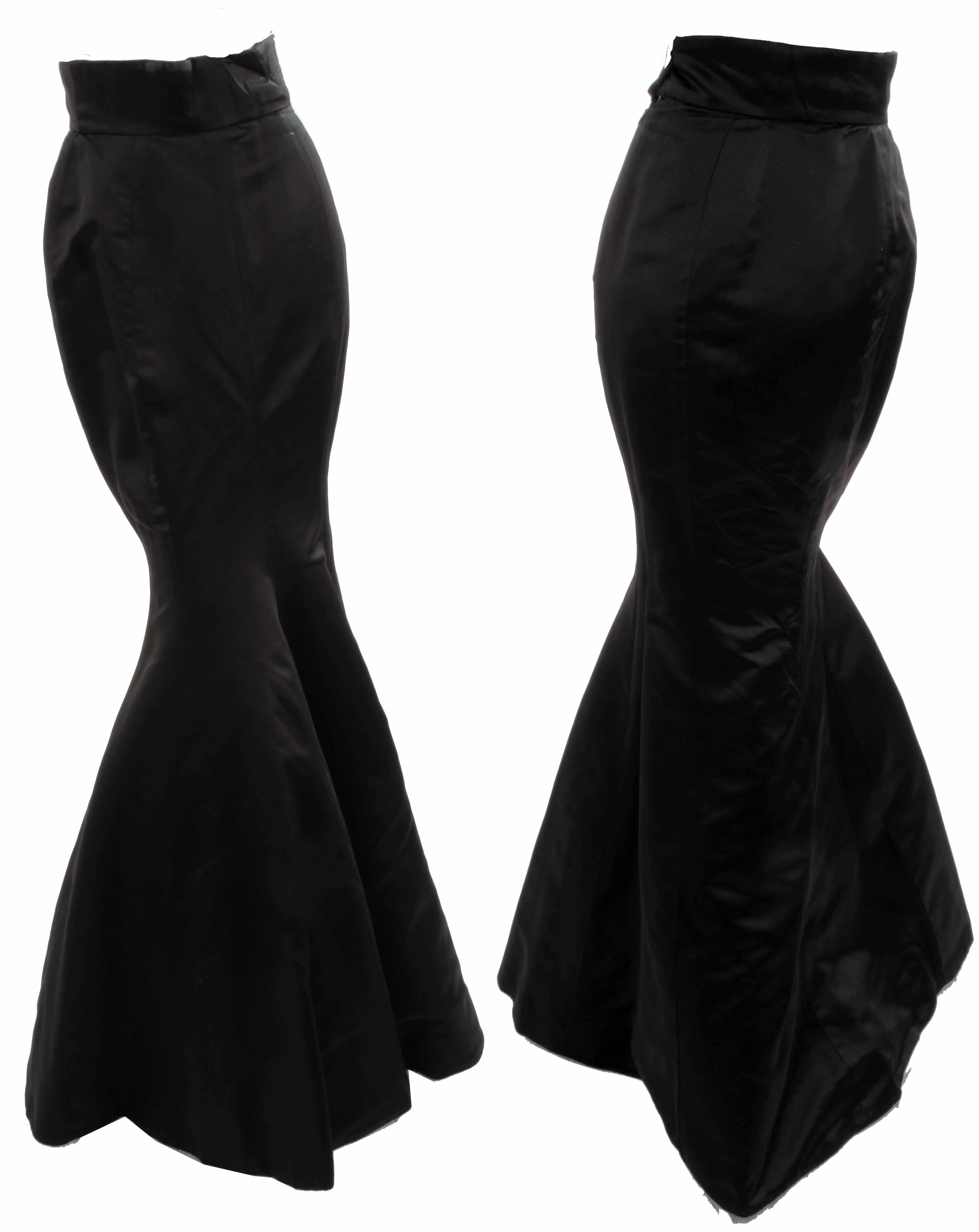 Vivienne Westwood Black Silk Corset Gown 2pc Special Couture Gold Label 10/12 1