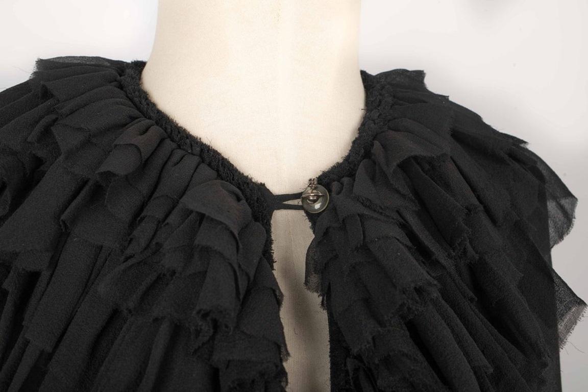 Vivienne Westwood Black Silk Flounced Blouse 2