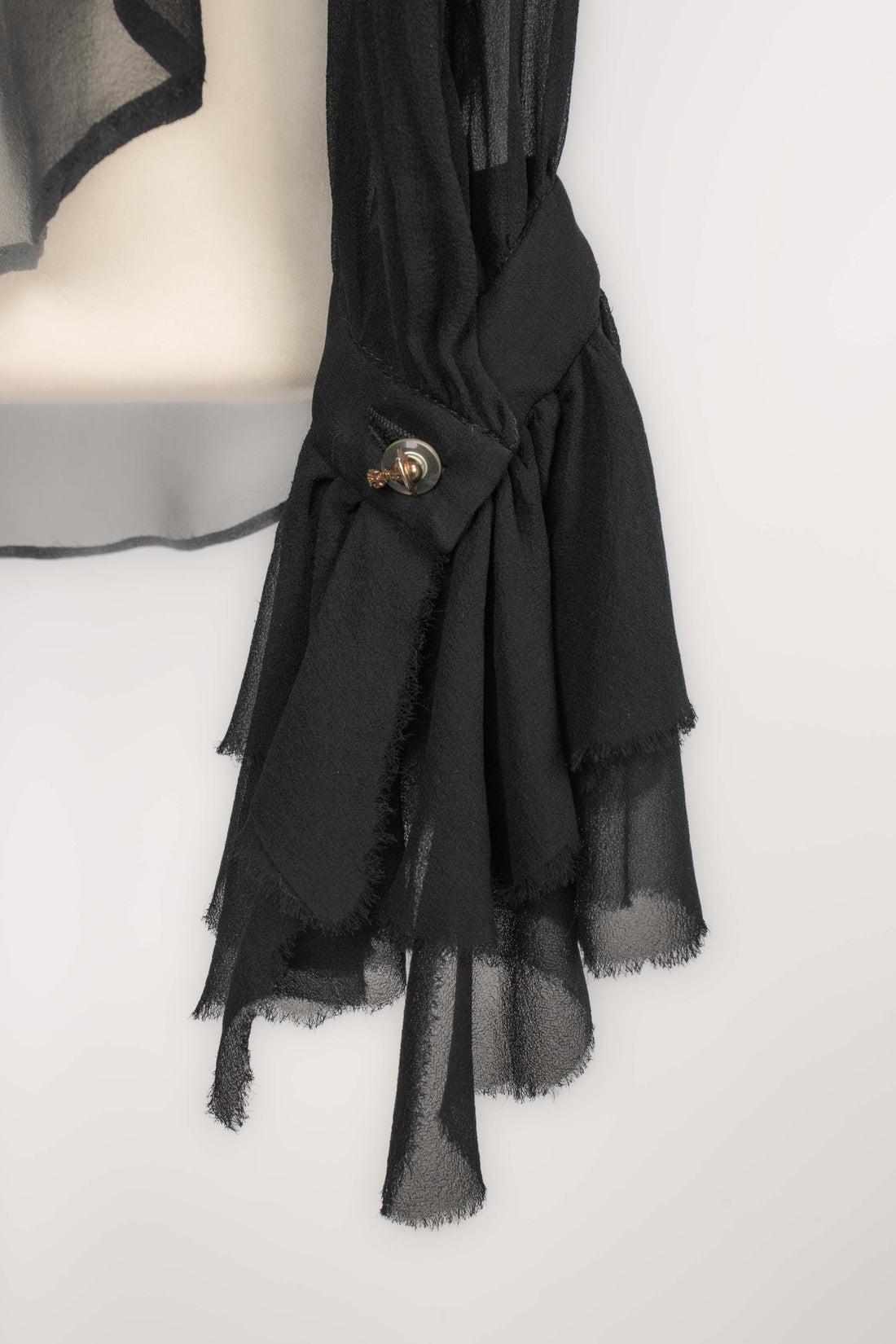 Vivienne Westwood Black Silk Flounced Blouse 3