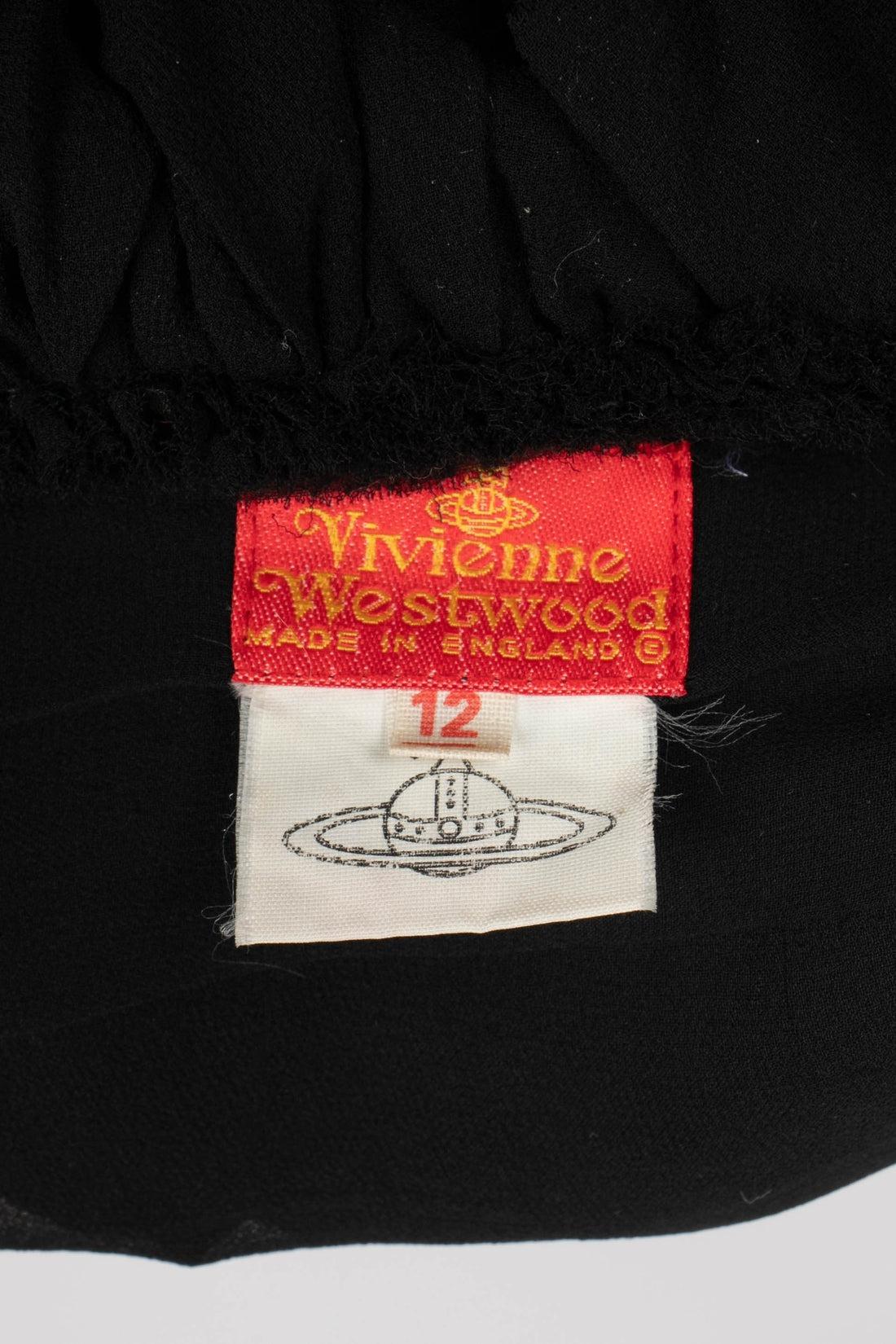 Vivienne Westwood Black Silk Flounced Blouse 4