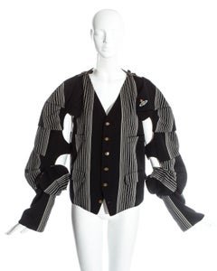 Vivienne Westwood black striped wool Armour Jacket, fw 1989
