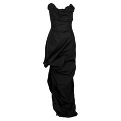 Robe en taffetas noir Vivienne Westwood - années 00