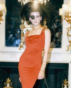 Vivienne Westwood black trained evening dress with draped bust, ss 1998