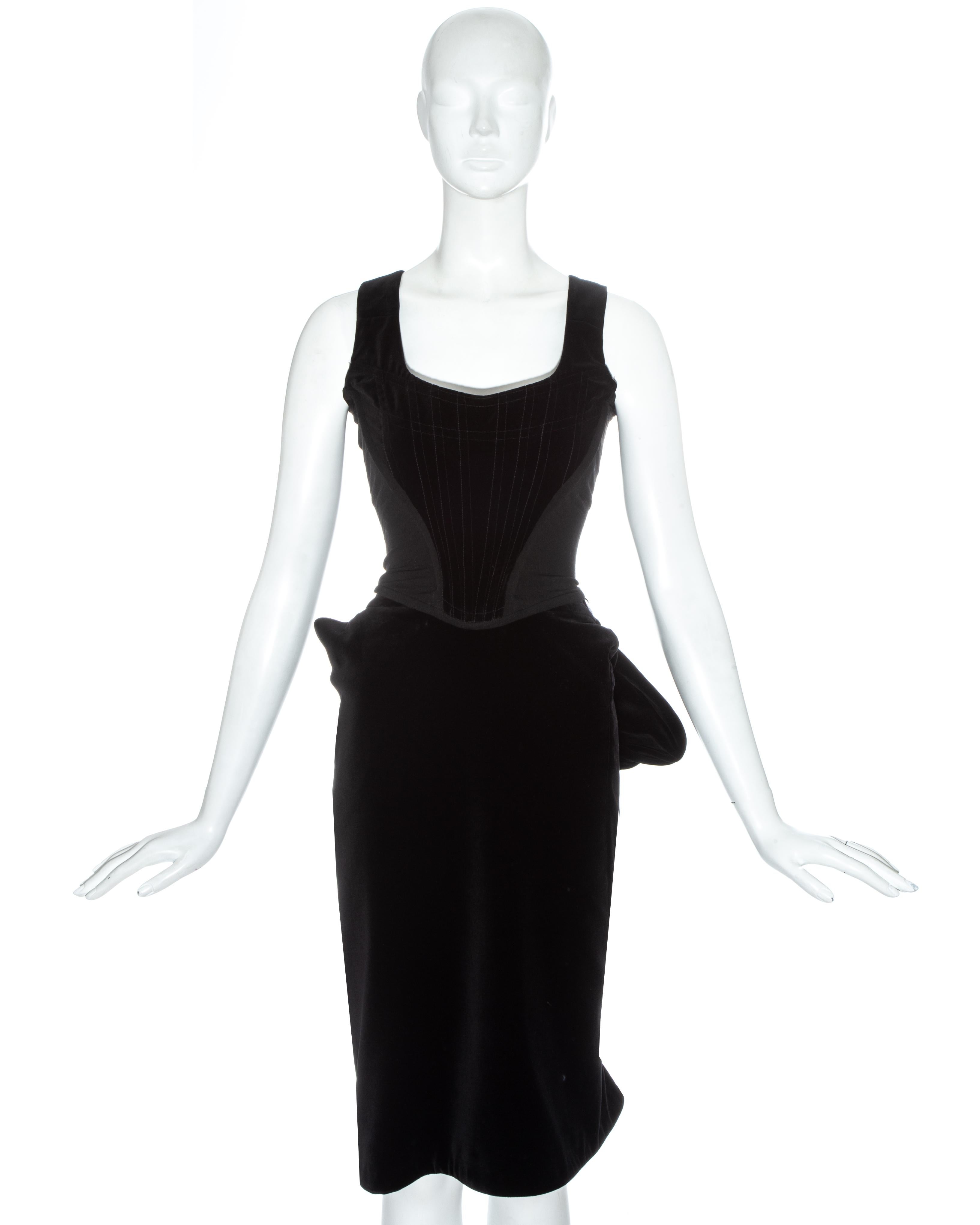 black velvet corset dress