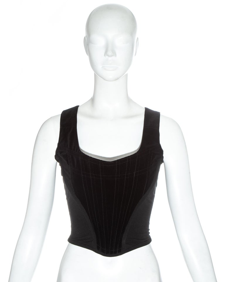 Vivienne Westwood black velvet corset and bustled skirt, fw 1996 For Sale  at 1stDibs | vivienne westwood velvet dress, black velvet corset dress, vivienne  westwood velvet corset