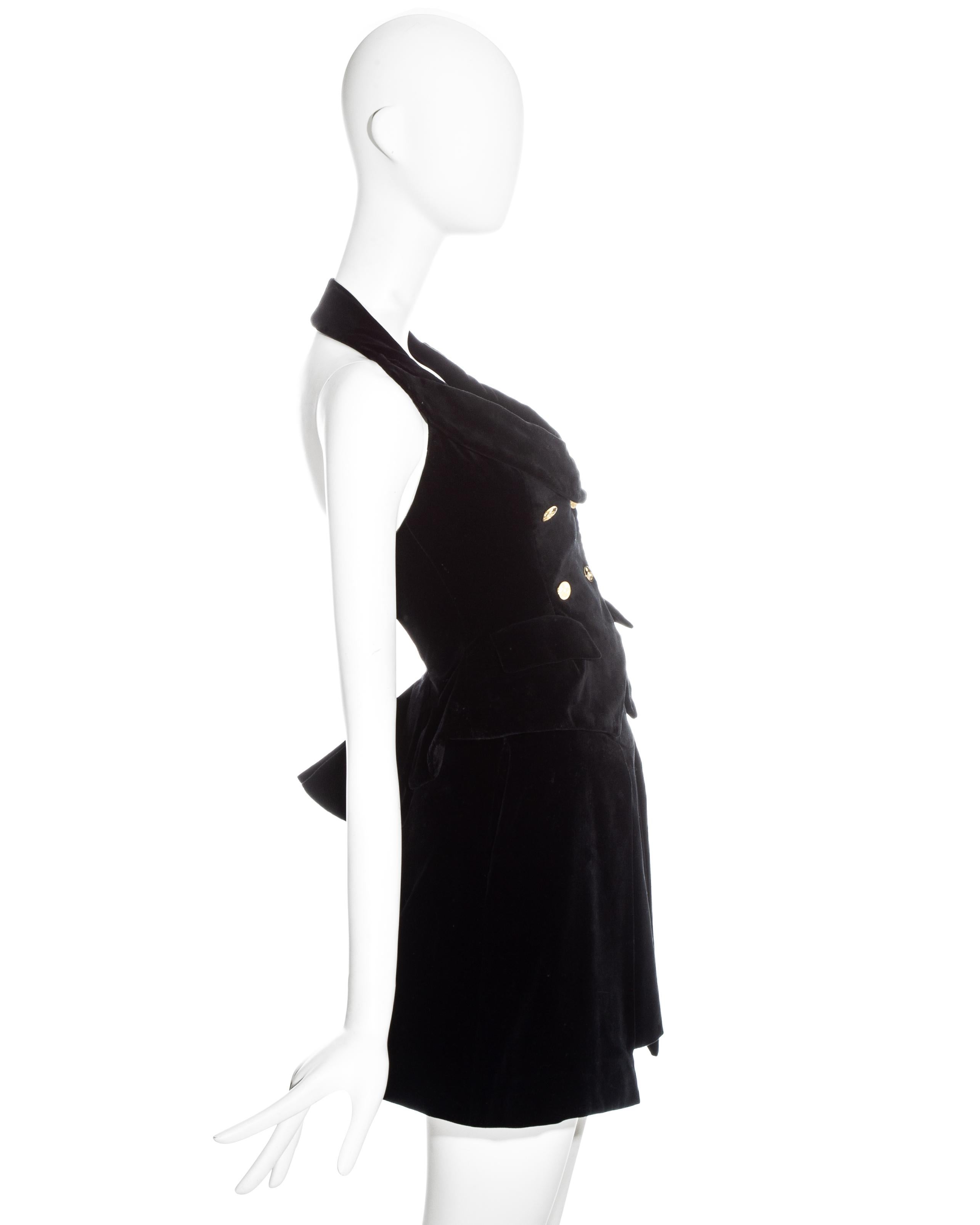 Conjunto de corsé y falda de terciopelo negro Vivienne Westwood, ss 1995 2
