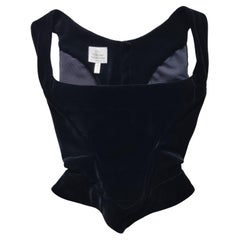Vintage VIVIENNE WESTWOOD black velvet corset, c. 1990s