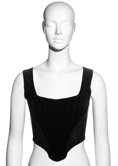 Vivienne Westwood black velvet corset, fw 1991
