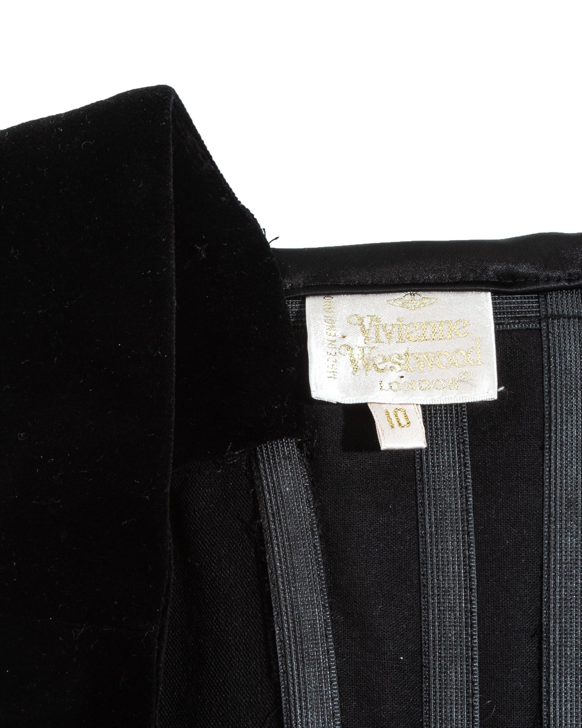 Women's Vivienne Westwood black velvet corset, fw 1995