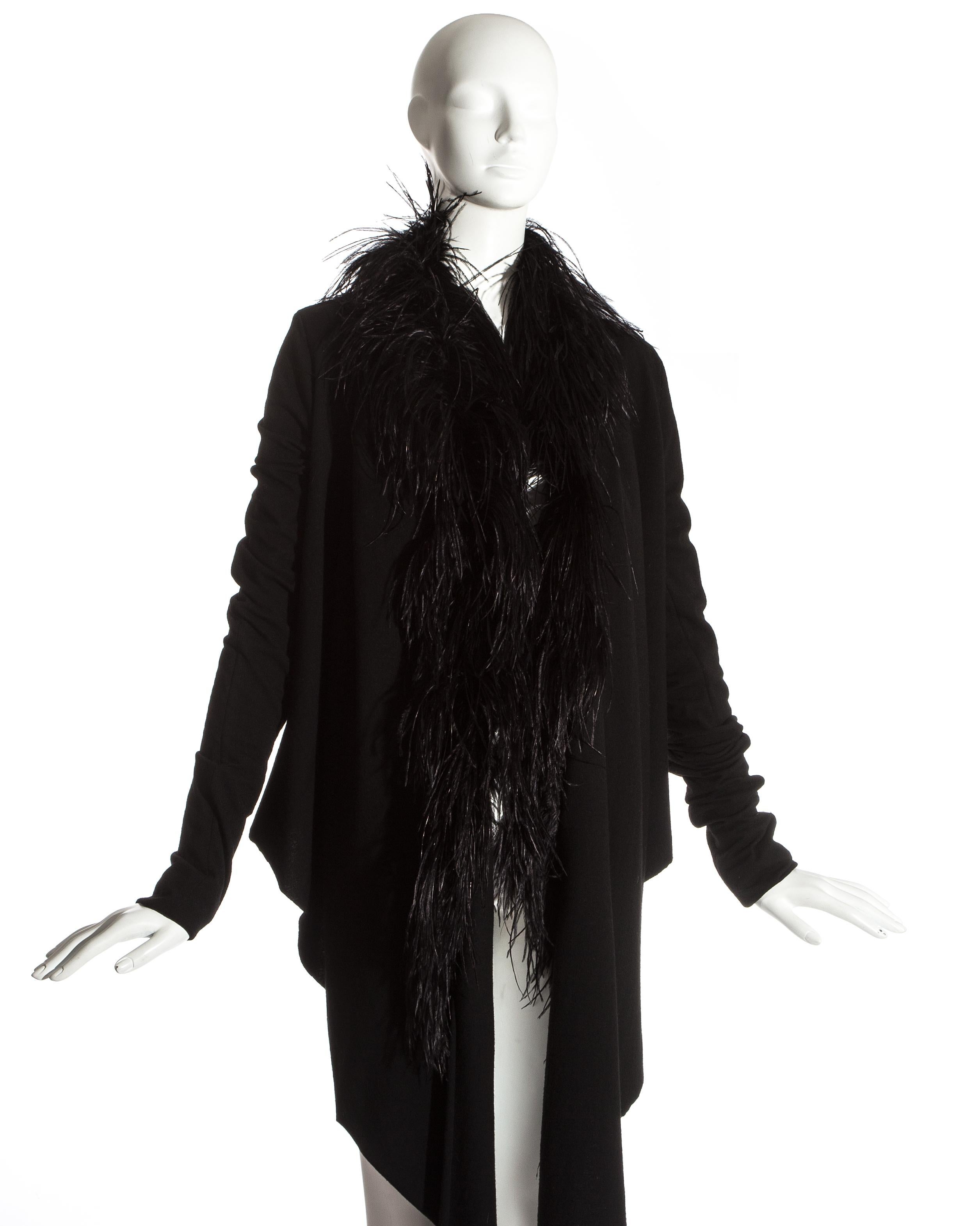 ostrich feather cardigan